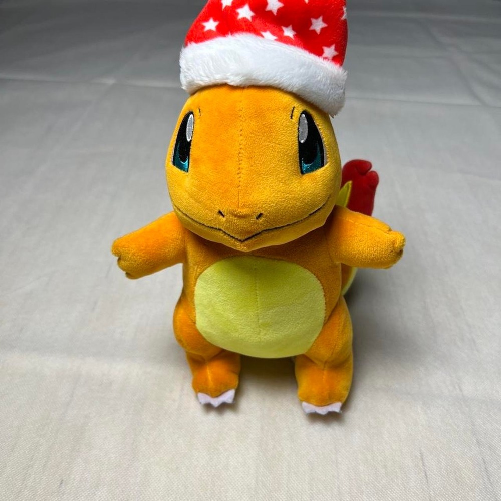 Pokemon Charmander plush with red hat with white stars